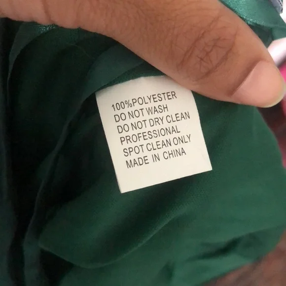 Ieena for Mac Duggal one shoulder satin gown emerald green festive party 6 NWT - Picture 9 of 9